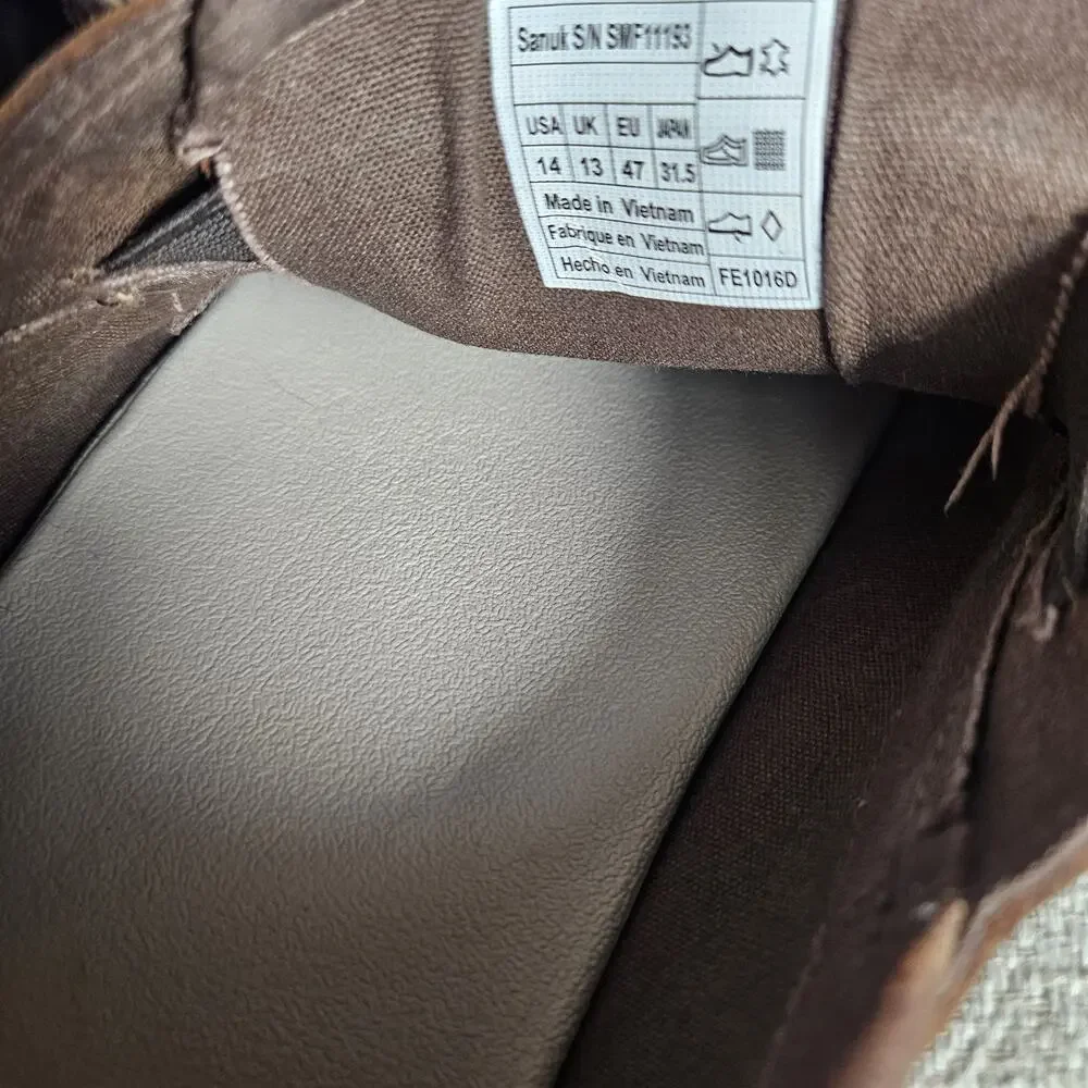 Sanuk Boat Shoes Brown Leather Men's US 14 Coastal Preppy Comfort Normcore